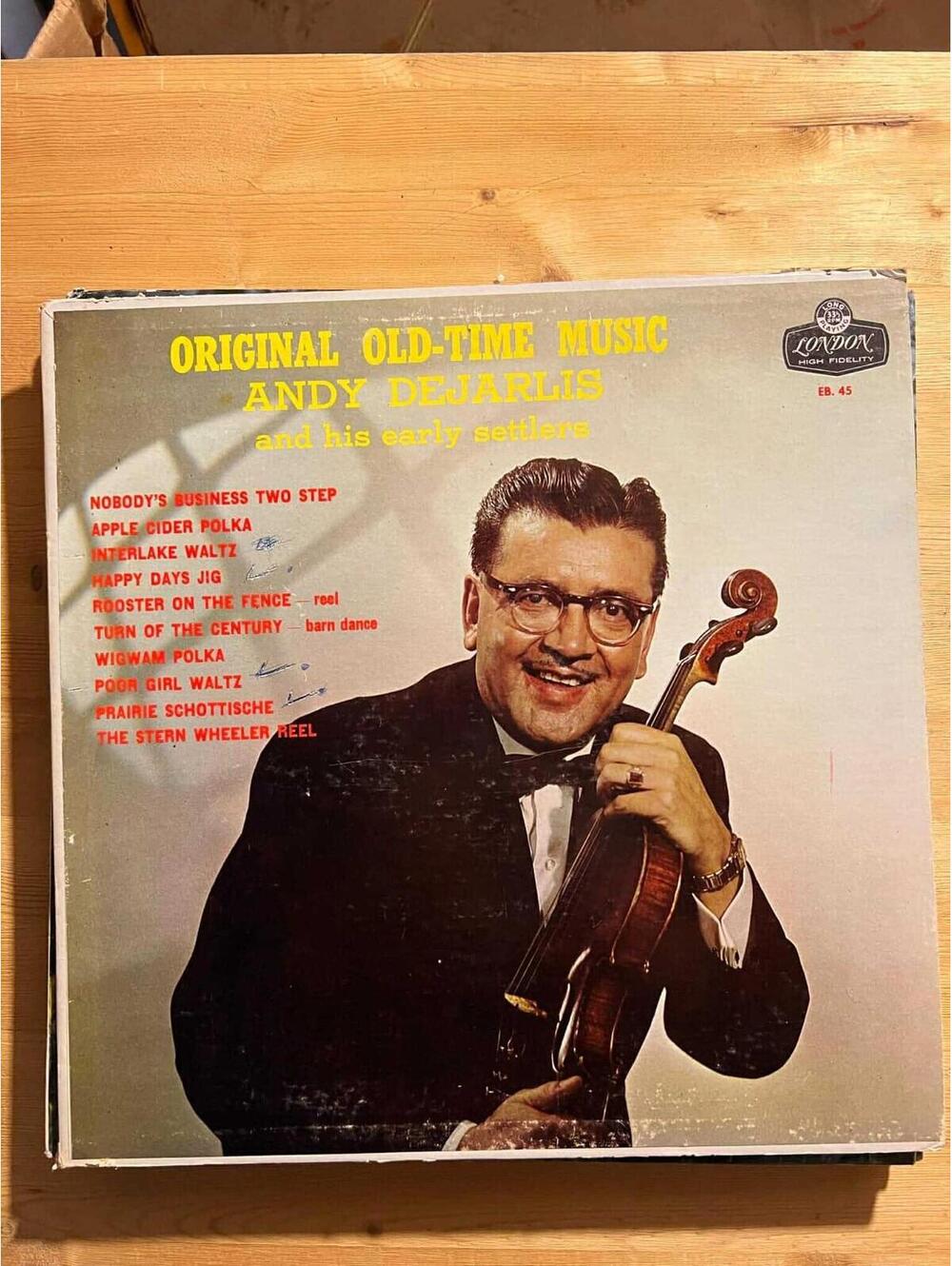 Andy Dejarlis & His Early Settlers – Original Old-Time Music Vintage VG+ AB24